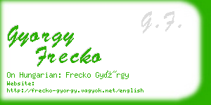 gyorgy frecko business card